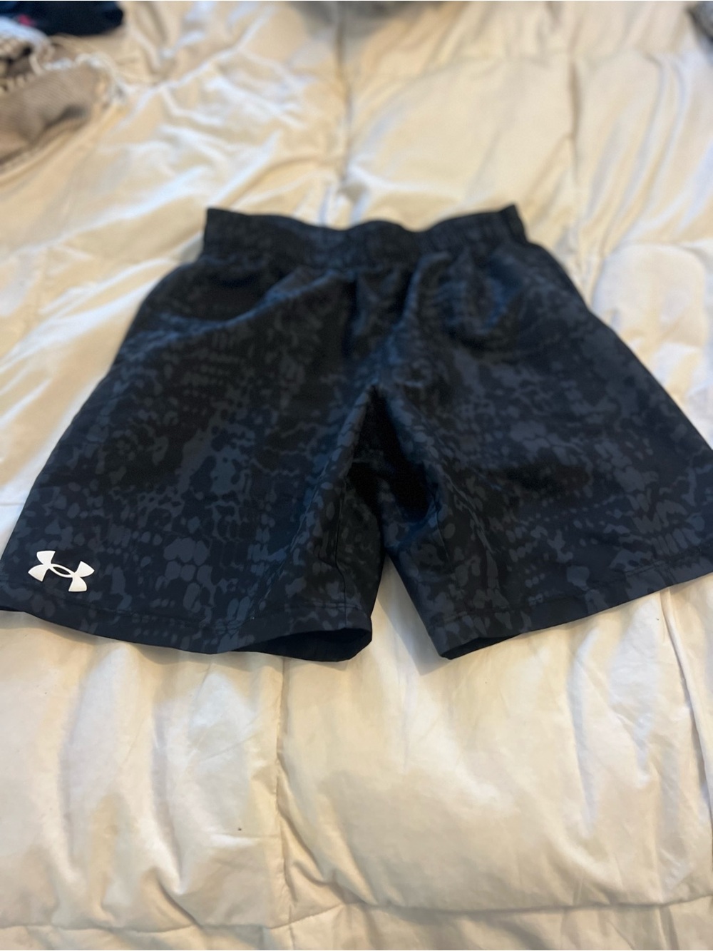 Under Armour  Boy’s Black Camo Athletic Shorts